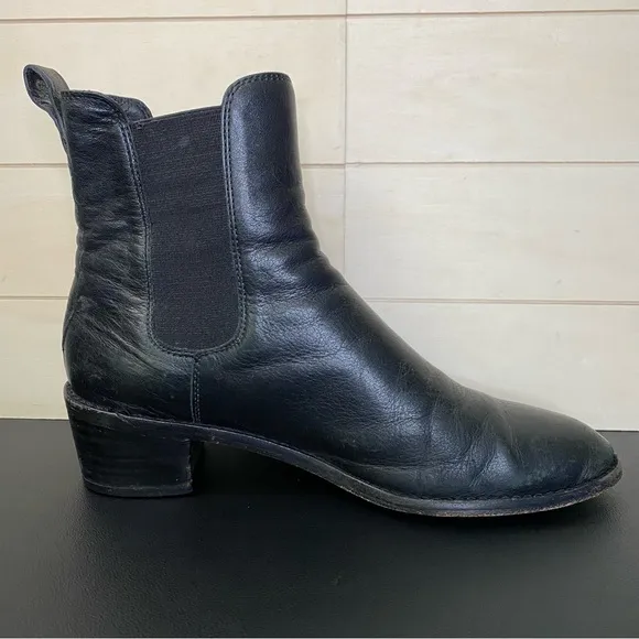 Loeffler Randall Chelsea Boots Black Leather Women's Size 6 Shoes Ankle Booties