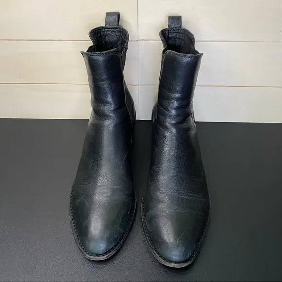 Loeffler Randall Chelsea Boots Black Leather Women's Size 6 Shoes Ankle Booties