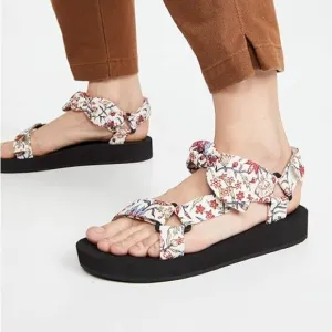 LOEFFLER RANDALL Maisie Floral Cotton Sport Sandals