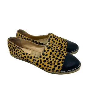 Loeffler Randall Mara Cheetah Leopard Calf Hair Espadrille Flats Size 7.5