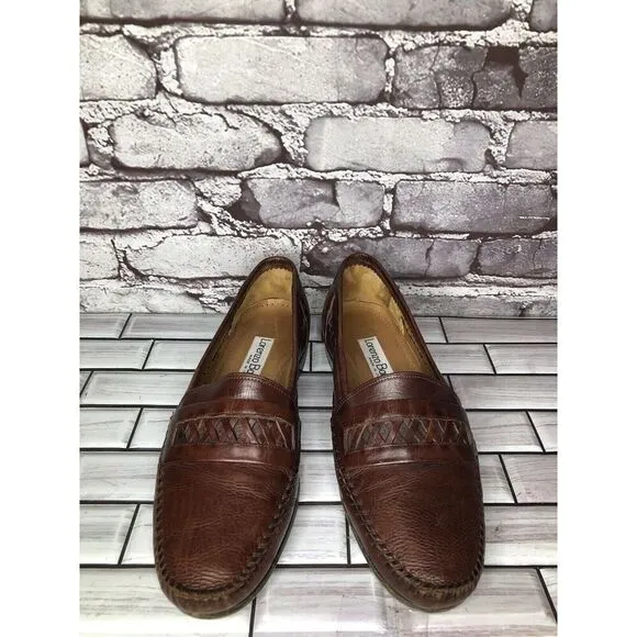 Lorenzo Banfi Brown Leather VTG Loafers Dress Shoes Men’s Sz 8.5M US/41.5-42EU