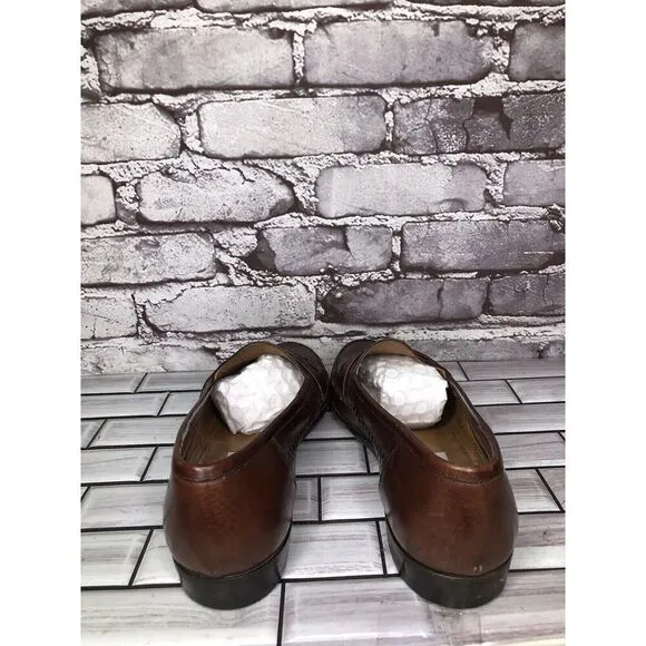 Lorenzo Banfi Brown Leather VTG Loafers Dress Shoes Men’s Sz 8.5M US/41.5-42EU