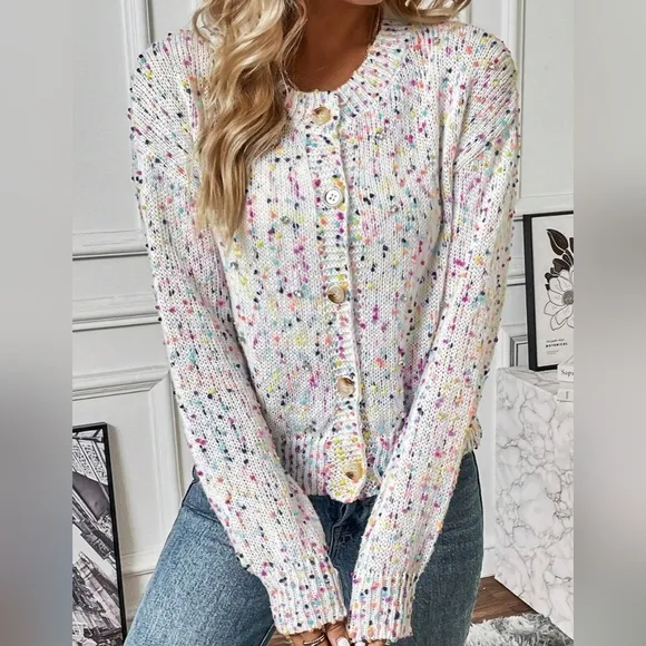 Lottie Confetti Cardigan - Turquoise
