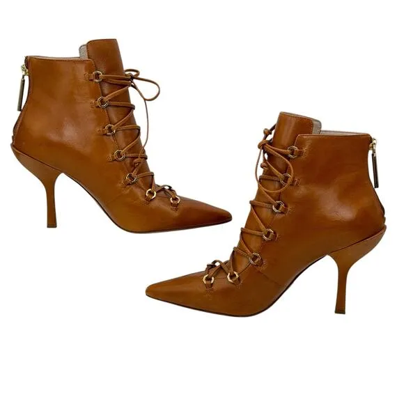 Louise et Cie Vanida Boot Women's SZ 9 Brown Pointed Toe Witchy Whimsy Flirty