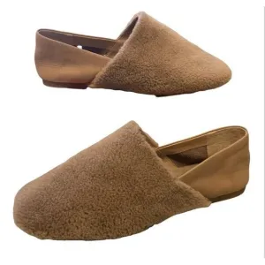 Lucky Brand Dichi Slip On Flat Sherling Leather Color - Taupe Stone NWOB Sz 8.5