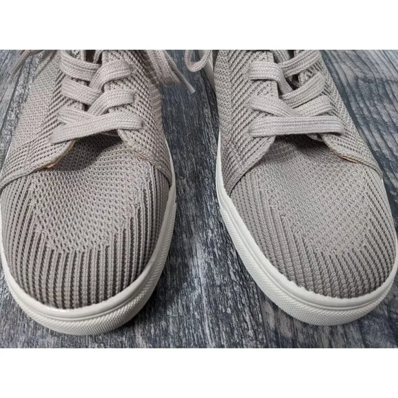 Lucky Brand LP-Laddix Women's Knit Lace Up Sneakers Taupe Size 7.5 NEW
