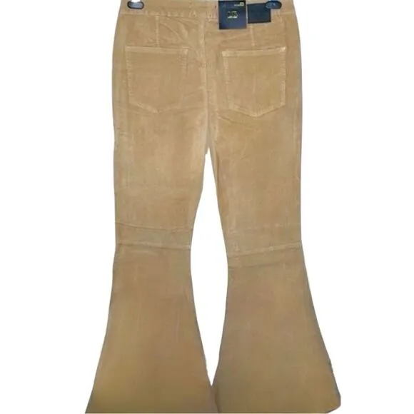 Lucky &amp; Blessed Mocha Carson Corduroy Flare Jeans NWT