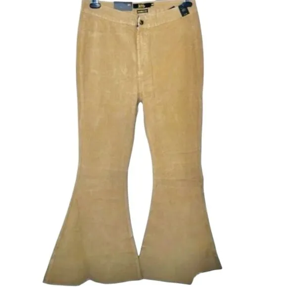 Lucky &amp; Blessed Mocha Carson Corduroy Flare Jeans NWT