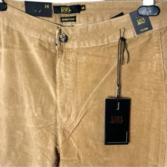 Lucky &amp; Blessed Mocha Carson Corduroy Flare Jeans NWT