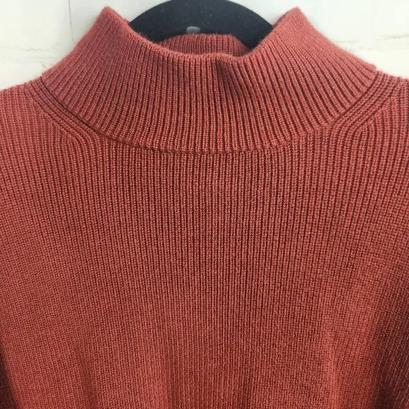 Lululemon Merino Wool-Blend Ribbed Turtleneck Sweater in Cayenne Size 6