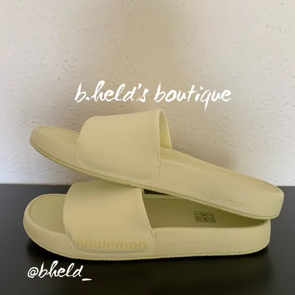 lululemon Restfeel Women’s Slide in Lemon Ice Yellow Size 10 Brand New NWT