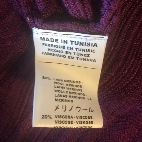 M Missoni Fit &amp; Flare Plum Lined Sweater Dress