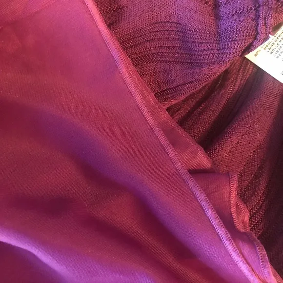M Missoni Fit &amp; Flare Plum Lined Sweater Dress