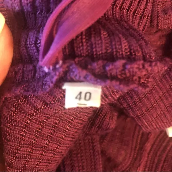 M Missoni Fit &amp; Flare Plum Lined Sweater Dress