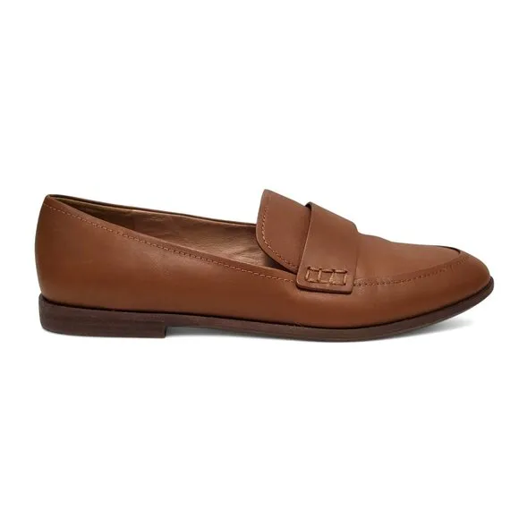 MADEWELL Alex Loafer English Saddle Brown Leather Slip-On Flat Shoe