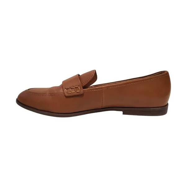 MADEWELL Alex Loafer English Saddle Brown Leather Slip-On Flat Shoe