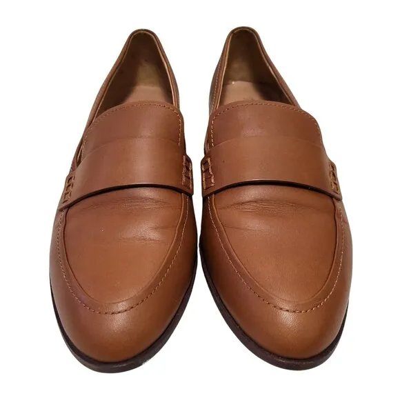 MADEWELL Alex Loafer English Saddle Brown Leather Slip-On Flat Shoe