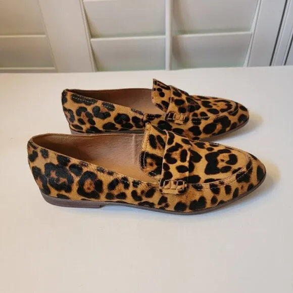 Madewell Alex Loafer in Leopard Calf Hair - Size 7