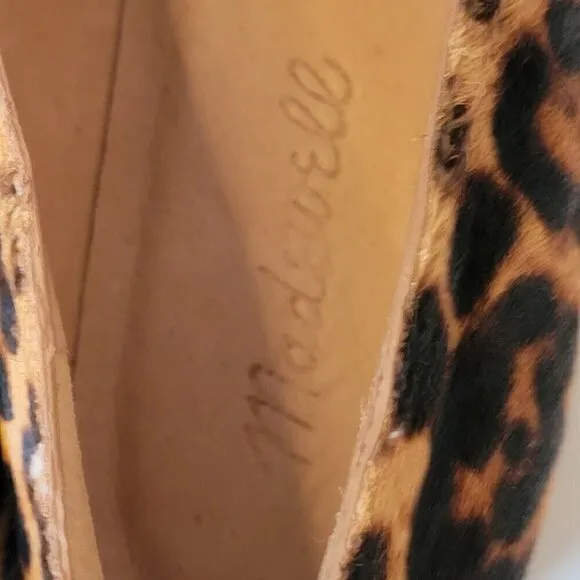 Madewell Alex Loafer in Leopard Calf Hair - Size 7