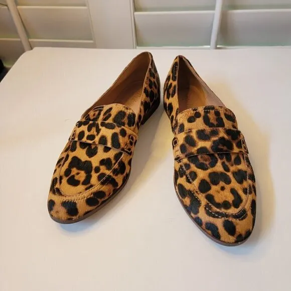 Madewell Alex Loafer in Leopard Calf Hair - Size 7