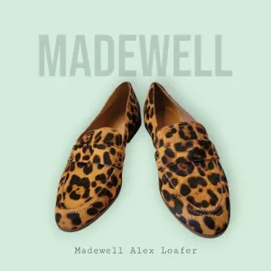 Madewell Alex Loafer in Leopard Calf Hair - Size 7