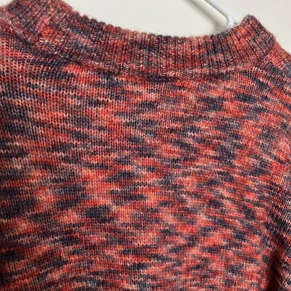 Madewell Cozy Red &amp; Navy Knit Sweater, NWOT