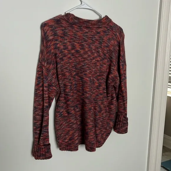 Madewell Cozy Red &amp; Navy Knit Sweater, NWOT