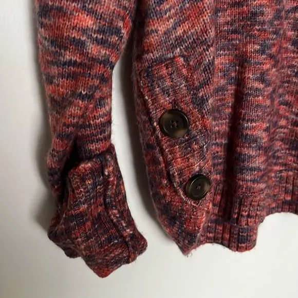 Madewell Cozy Red &amp; Navy Knit Sweater, NWOT