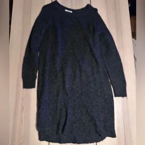 Madewell Curvey Hem Sweater dress - knit grey wool blend - size Large