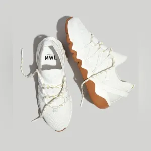 Madewell Field Knit Sneakers in Eyelet White Multi 6.5