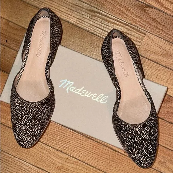 Madewell Marissa D’orsay fur flats calf hair 7