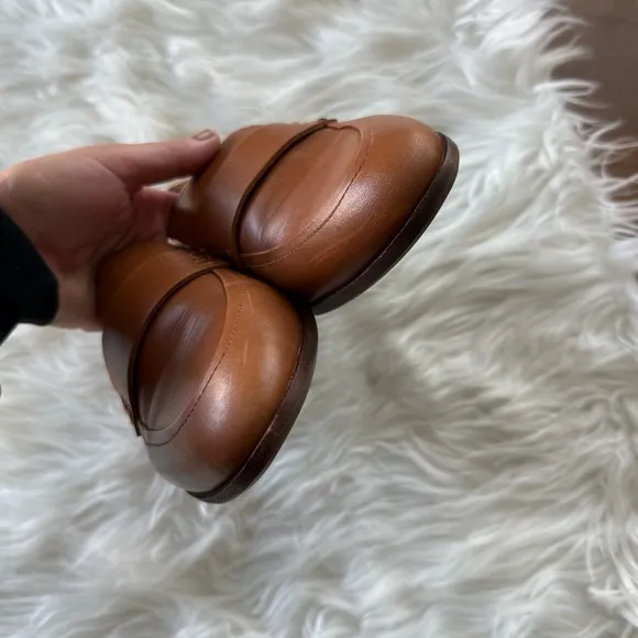Madewell | Women’s The Alex Loafer Brown Leather Casual Slip-On Flats Penny Shoe