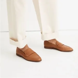 Madewell | Women’s The Alex Loafer Brown Leather Casual Slip-On Flats Penny Shoe