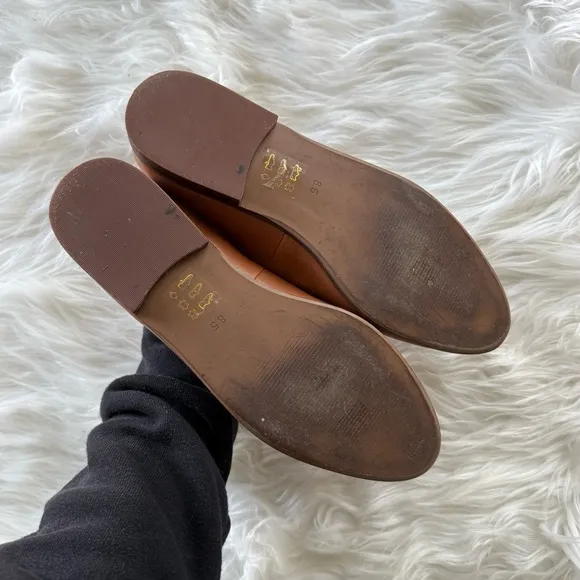 Madewell | Women’s The Alex Loafer Brown Leather Casual Slip-On Flats Penny Shoe