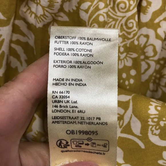 Maeve Anthropologie NEW chartreuse cotton lined long sleeve dress Size Small