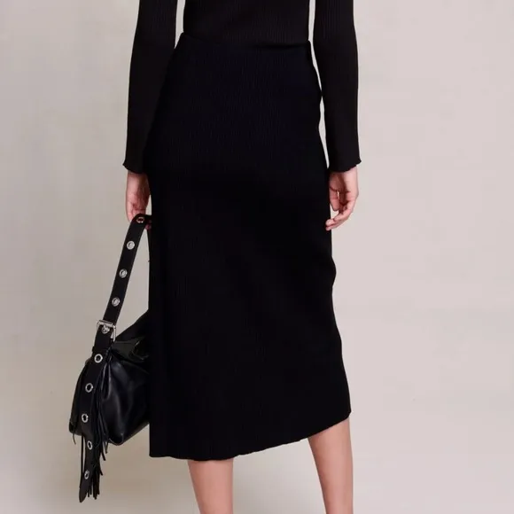 Maje Knit Maxi Skirt