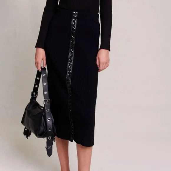 Maje Knit Maxi Skirt
