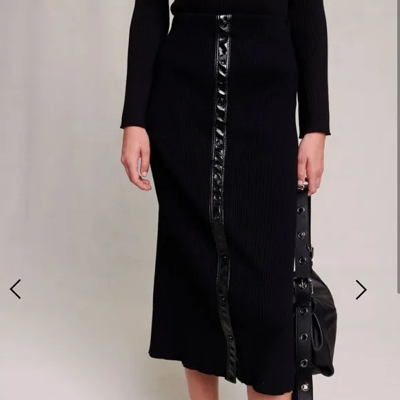 Maje Knit Maxi Skirt