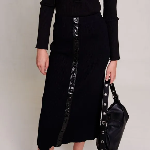 Maje Knit Maxi Skirt