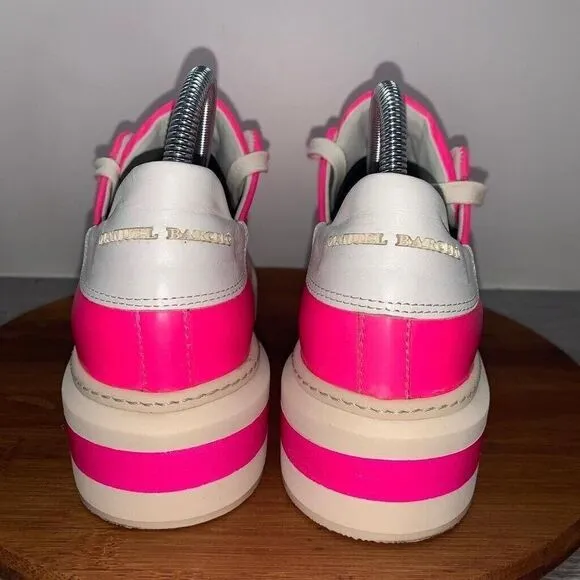 MANUEL BARCELO Leather Pink Shoes Sneakers Women’s Size US 10 EU40 Made in Italy