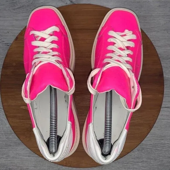 MANUEL BARCELO Leather Pink Shoes Sneakers Women’s Size US 10 EU40 Made in Italy