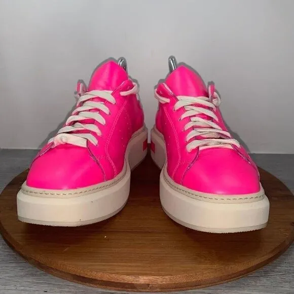 MANUEL BARCELO Leather Pink Shoes Sneakers Women’s Size US 10 EU40 Made in Italy