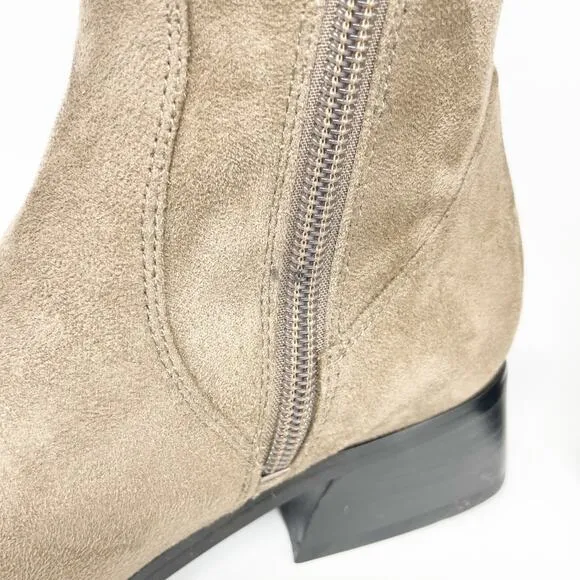 Marc Fisher LTD. Women's Yuna Block Heel Boots Suede Brown Size 6 M