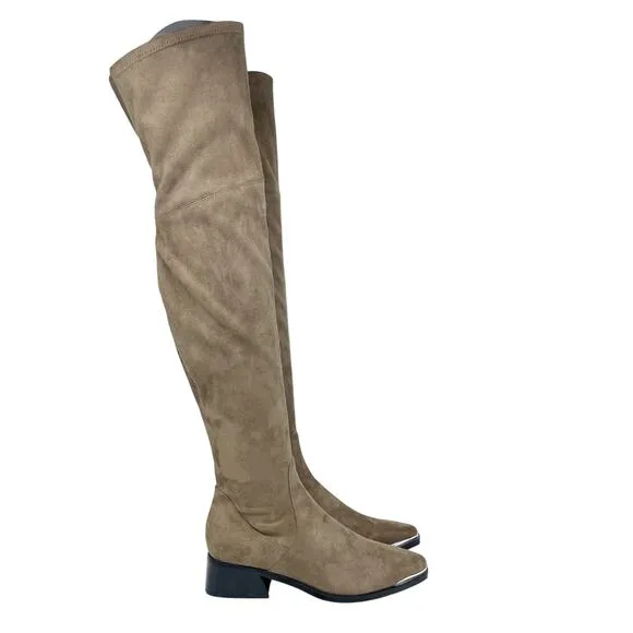 Marc Fisher LTD. Women's Yuna Block Heel Boots Suede Brown Size 6 M