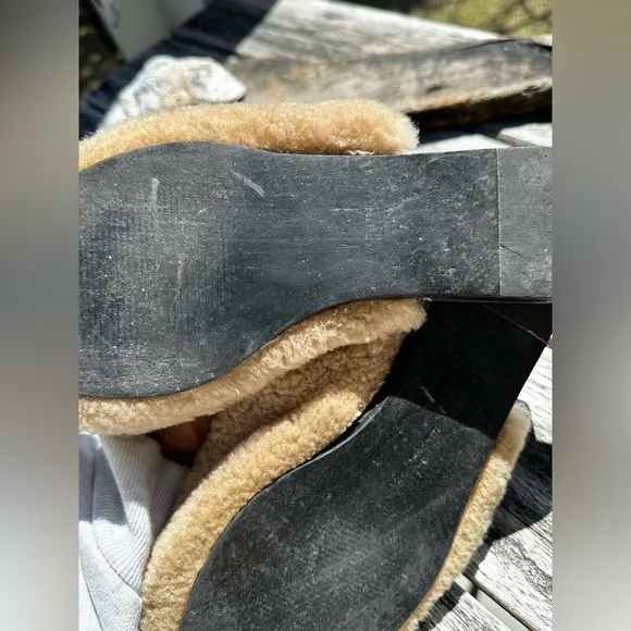 Marc Fisher Shearling Cozy Slip on Pointy Toe Funky Flats Size 6!