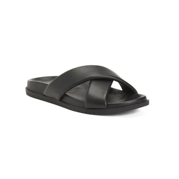 MARCELLA NYC Black Leather Riverside Sandals