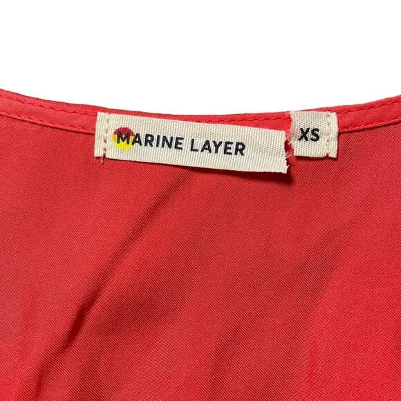 Marine Layer Maeve Colorblock Maxi Dress Multicolor TENCEL Pockets - Size XS