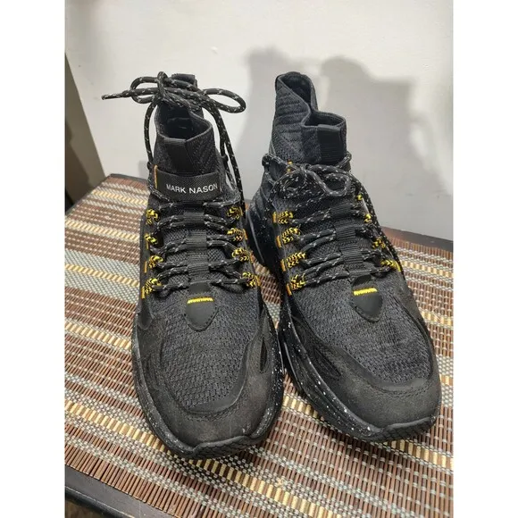 Mark Mason Skechers Black High Top Knit Sock Sneakers Size 9 222145