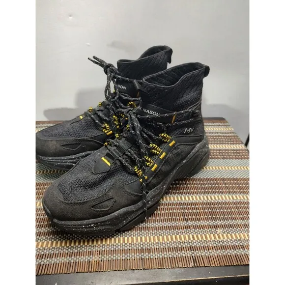 Mark Mason Skechers Black High Top Knit Sock Sneakers Size 9 222145