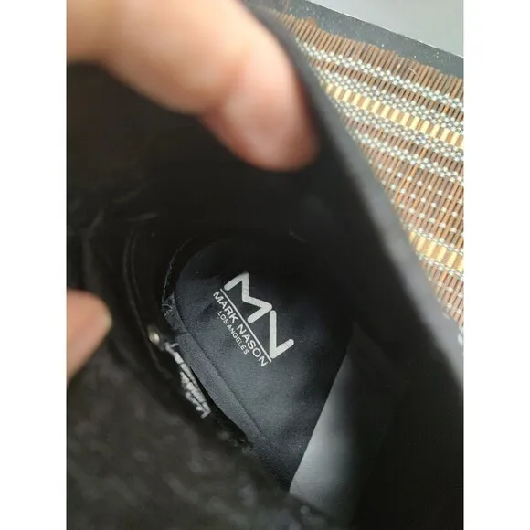 Mark Mason Skechers Black High Top Knit Sock Sneakers Size 9 222145